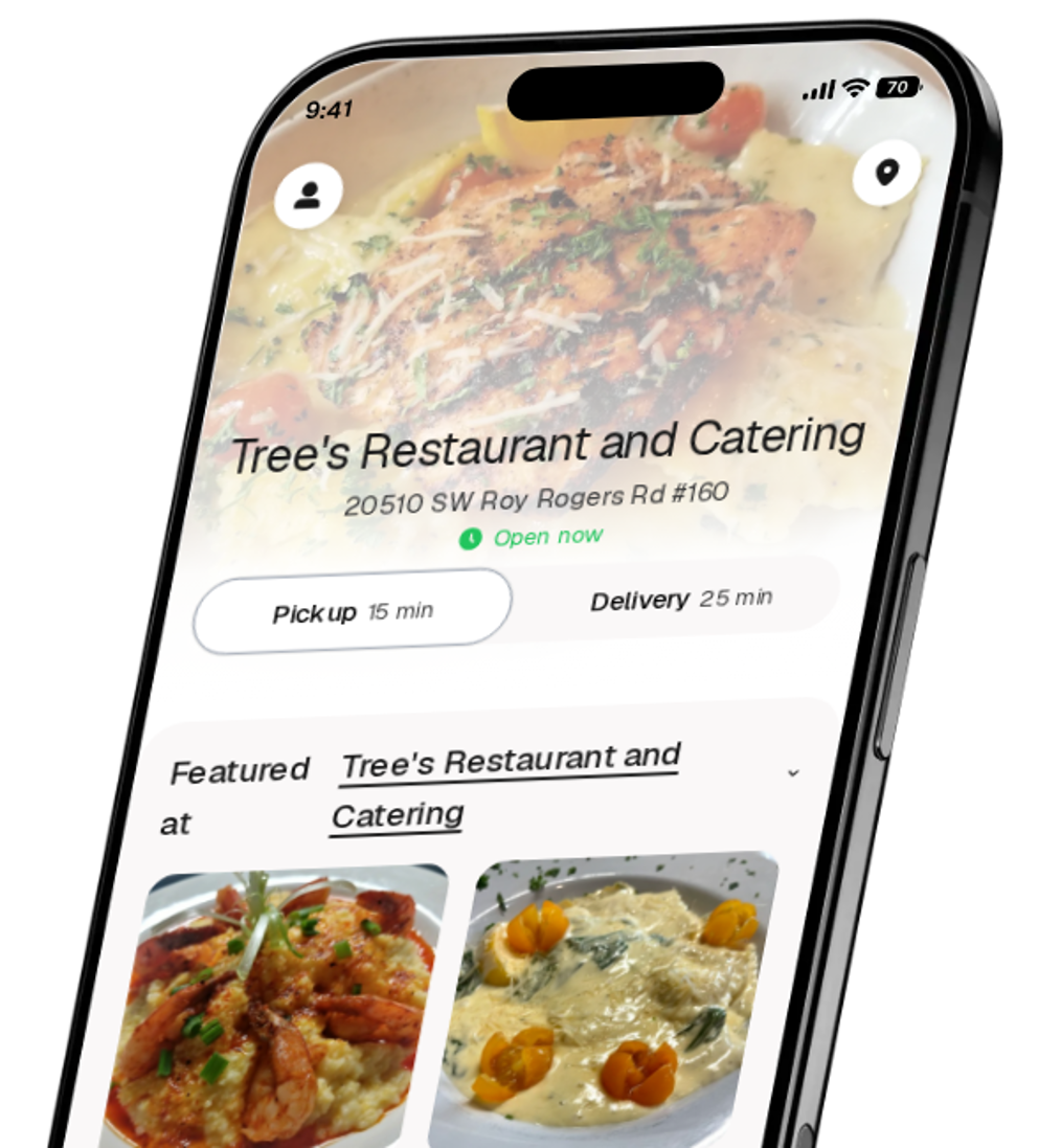 Tree's Restaurant and Catering app preview
