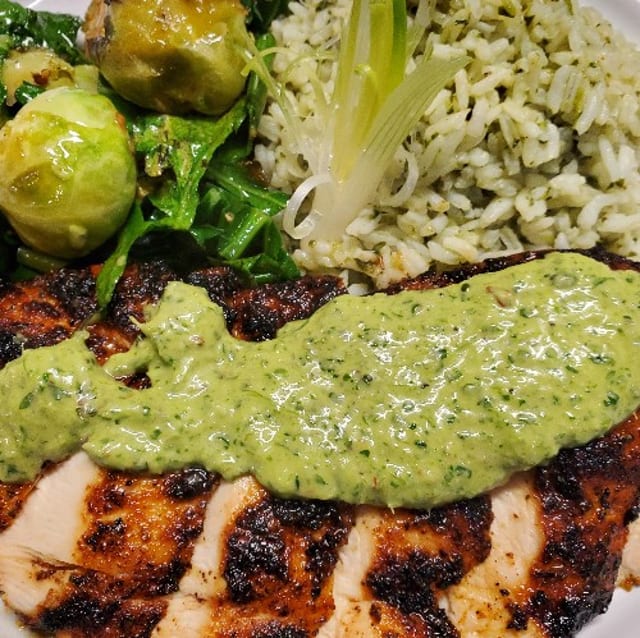 Blackened Chicken Chimichurri.